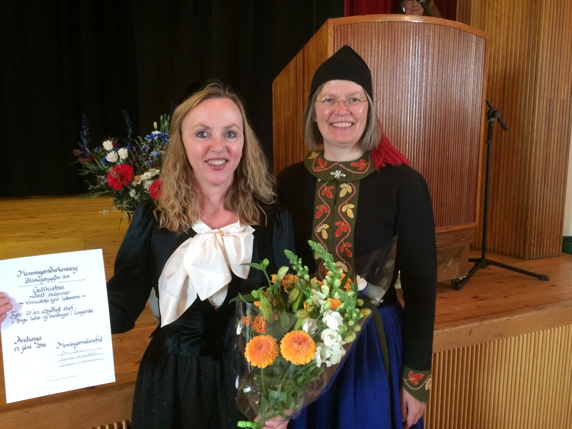 Menningarverðlaun Bláskógabyggðar 2015