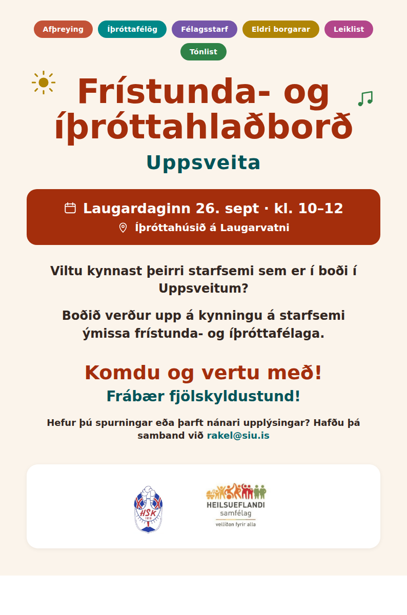 Frístunda- og íþróttahlaðborð