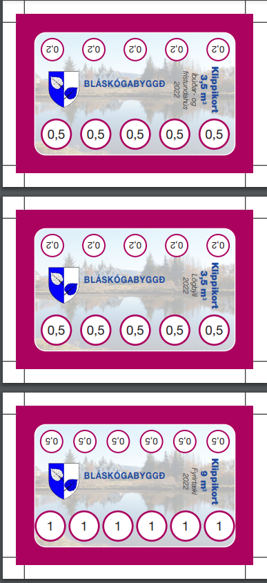 Klippikort fyrir árið 2022 eru tilbúin til afgreiðslu.