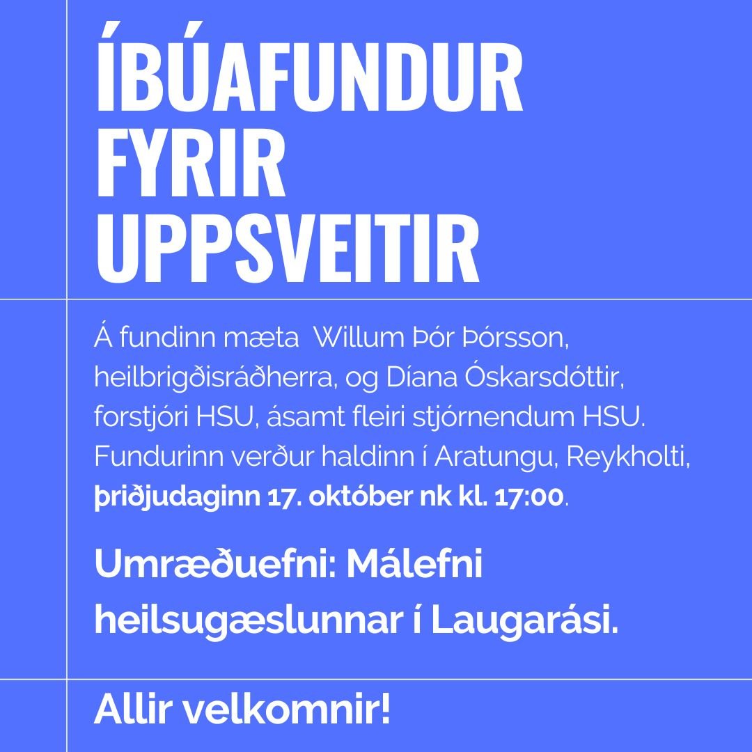 Íbúafundur fyrir Uppsveitir