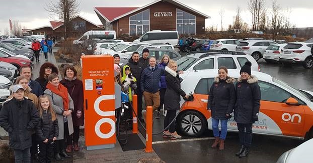 Mikilvægt skref fyrir ferðaþjónustu á Íslandi -50. hraðhleðsla ON opnar við Geysi í Haukadal