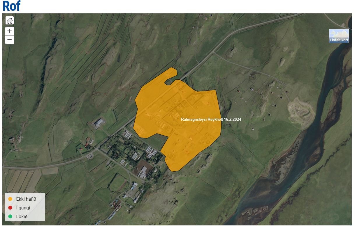 Rafmagnsleysi Reykholt 16.02.2024