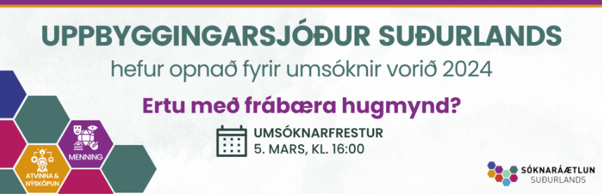 Uppbyggingarsjóður auglýsir eftir umsóknum